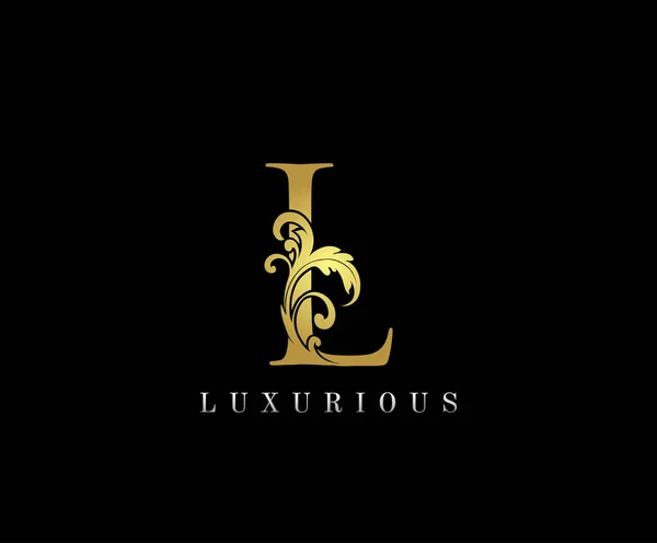 Golden Luxury Logo Icon Stijlvol Logo Ontwerp — Stockvector