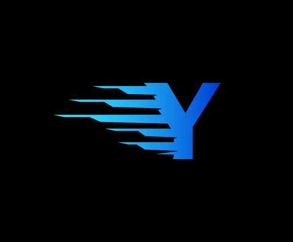 Diseño Rápido Del Logotipo Letra Tecnología Datos — Vector de stock