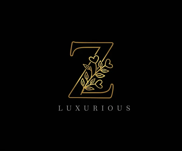 Złota Ikona Logo Początkowa Litera Design Vector Luxury Gold Color — Wektor stockowy