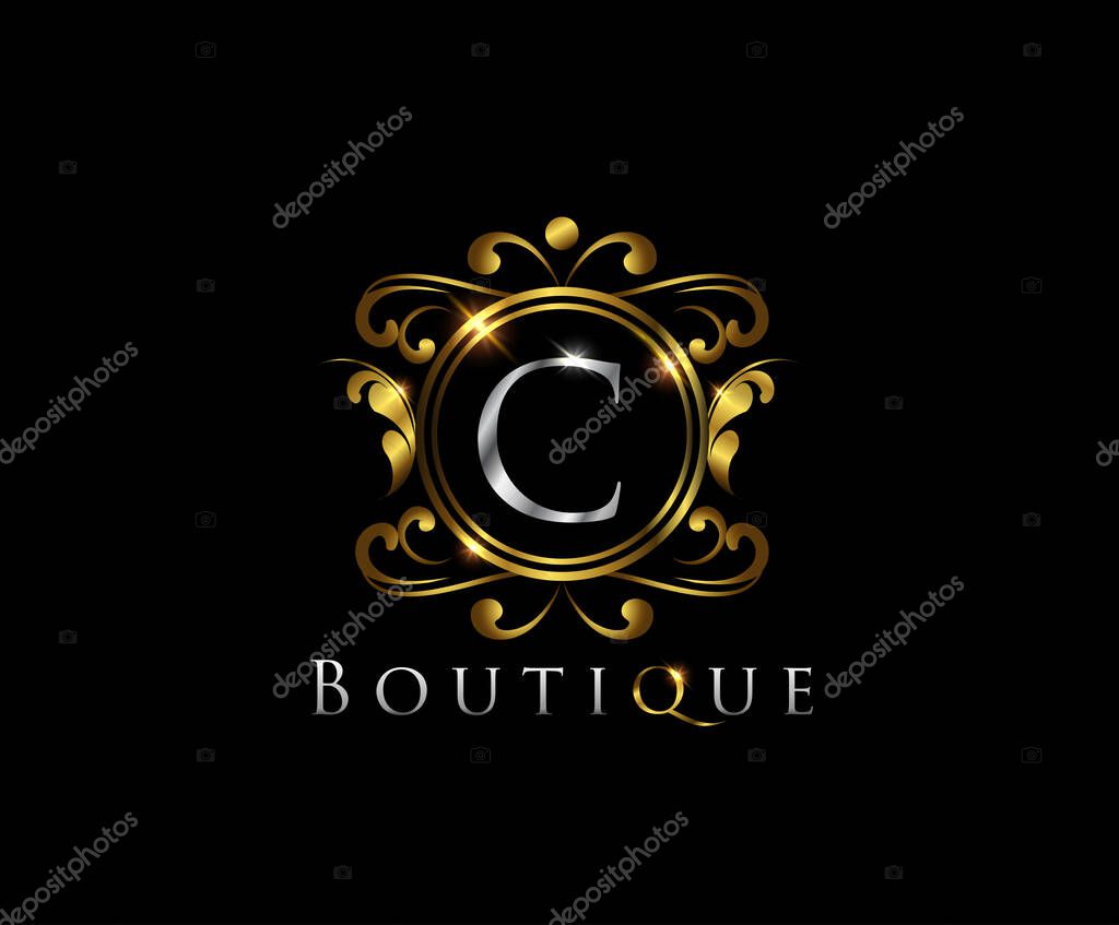 Luxury Gold C Letter Logo template in vector for Restaurant, Royalty, Boutique, Cafe, Hotel, Heraldic, Jewelry, Fashion and other vector illustration