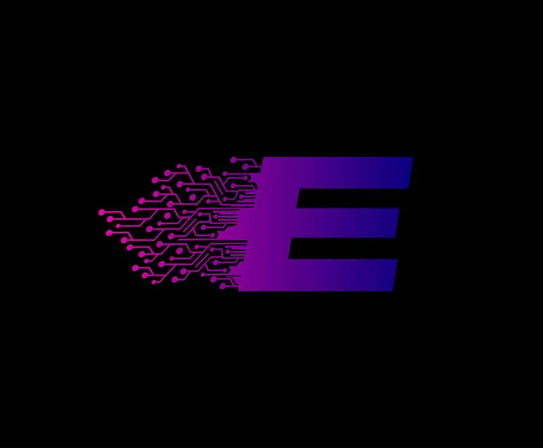 Fast Techno Data Lettre Logo — Image vectorielle