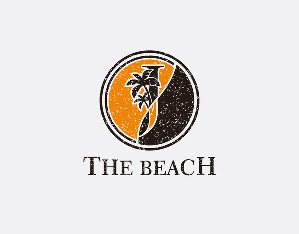Λογότυπο Του Beach Circle Letter — Διανυσματικό Αρχείο