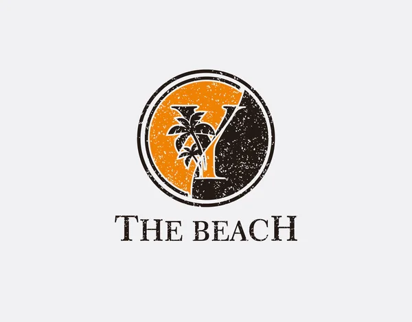Λογότυπο Γράμμα Του Κύκλου Παραλίας — Διανυσματικό Αρχείο