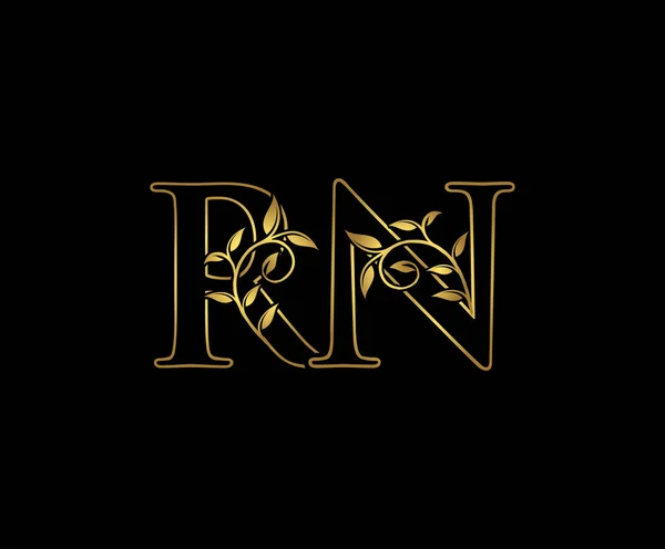 Первоначальная Буква Золотой Логотип Икона Стильный Логотип Золотой Буквы Логотип — стоковый вектор