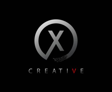 Network X Harf Çemberi Veri Teknolojisi Logosu