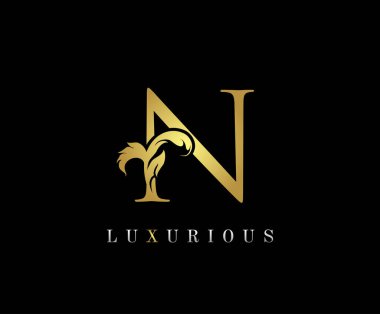 Altın N Lüks Mektup Logosu