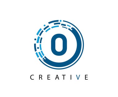 Çember Veri Ağı O Harf Logosu