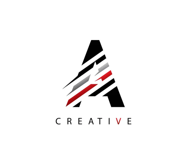 Letra Inicial Abstrata Conceito Design Vetor Ícone Logotipo Tecnologia Rápida —  Vetores de Stock