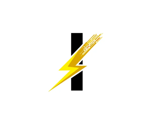 Techno Flash Letter Logo — Stockvektor