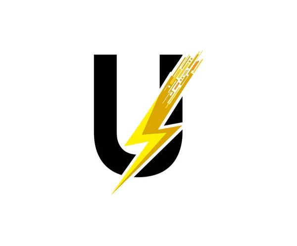 Tecno Flash Letra Logo — Archivo Imágenes Vectoriales