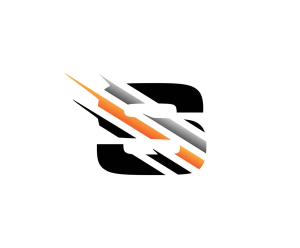 Digital Techno Snabb Bokstav Logotyp — Stock vektor