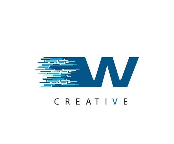 Snabb Digital Brev Logotyp — Stock vektor