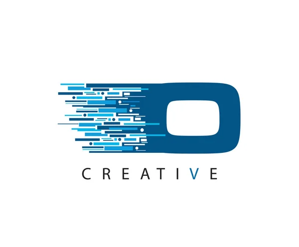 Logo Rychlé Digitální Písmeno — Stockový vektor