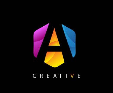 Yaratıcı Altıgen Harf Logosu.