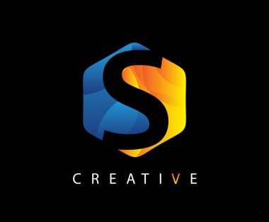 S Modern Altıgen Logosu