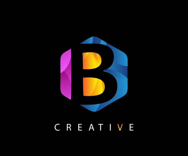 Kreatives Hexagon Letter Logo — Stockvektor