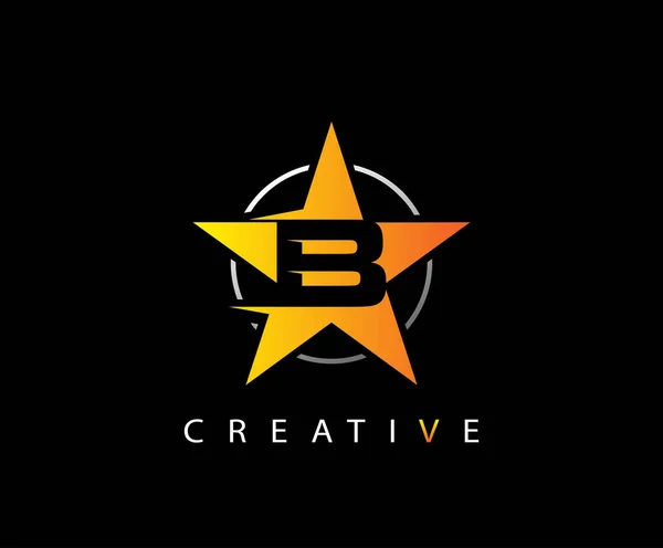 Estrella Creativa Letra Logotipo — Vector de stock