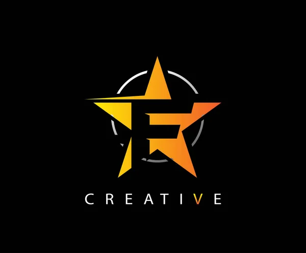 Estrella Creativa Letra Logo — Vector de stock