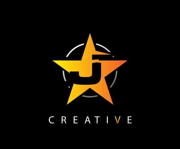 Modèle Logo Lettre Creative Star — Image vectorielle