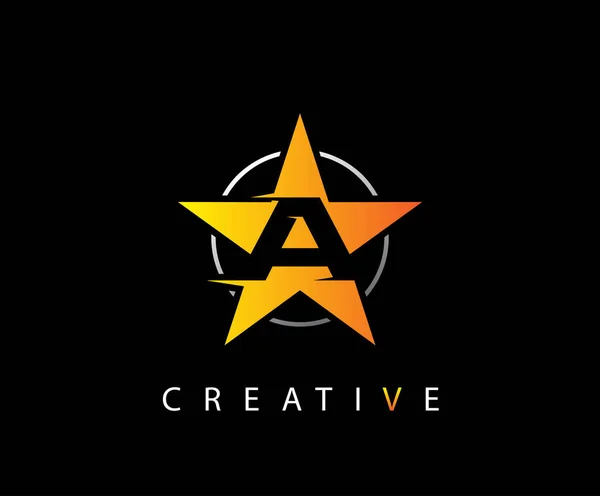 Creative Star Letter Logo Template — Stock Vector