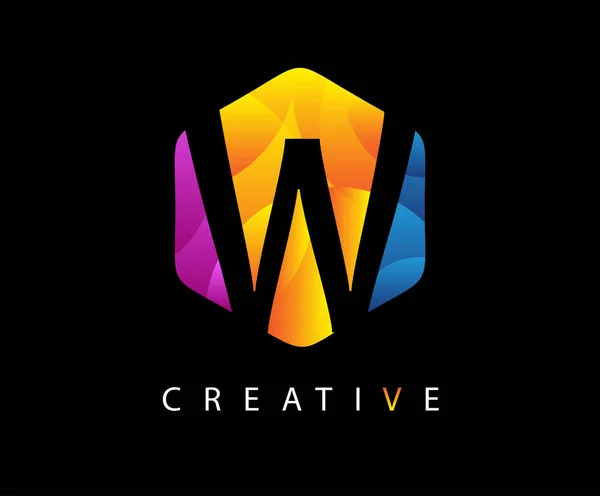 Initial Creative Modern Hexagon Logotyp — Stock vektor