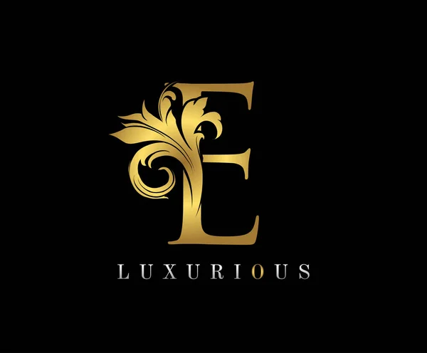 Golden Luxury Logo Ikon Klasszikus Betű Logó Tervezés — Stock Vector
