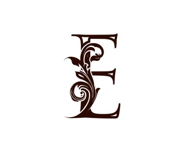 Siyah Çiçek Yaprakları Şekli Butik, Mücevher, Güzellik Salonu, Kozmetik, Spa, Otel ve Restoran Logosu için mükemmel bir tasarım..