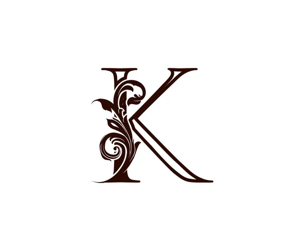 Monogramma Natura Floreale Luxury Letter Logo Concept Eleganza Fiorista Forma — Vettoriale Stock