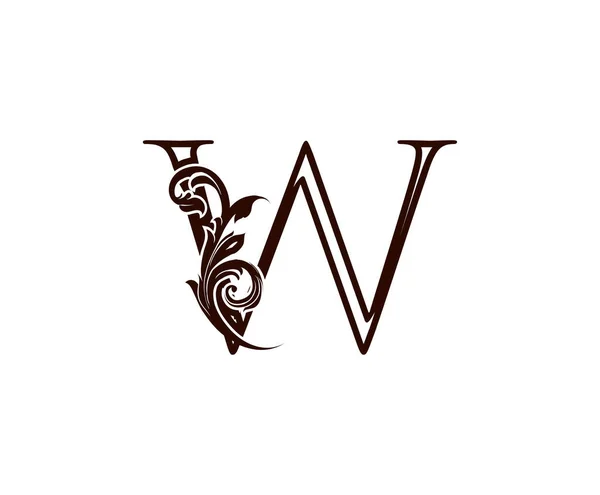 Monograma Natureza Floral Luxury Letter Logo Concept Forma Florista Elegância — Vetor de Stock