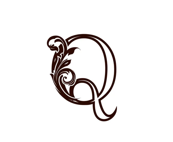 Monogramm Nature Floral Luxury Letter Logo Konzept Eleganz Florist Form — Stockvektor