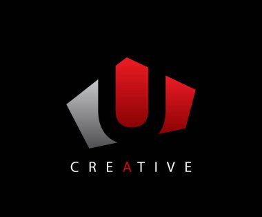 Yaratıcı Soyut Tekno U Mektup Logosu.