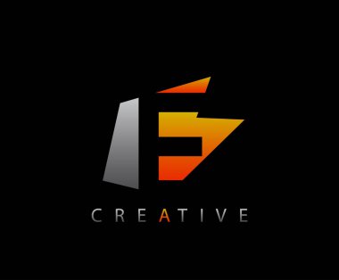 Soyut Tekno F Harfi Logosu.