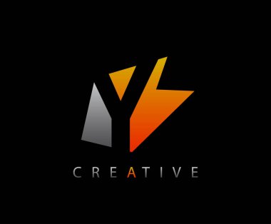 Soyut Tekno Y Harf Logosu.