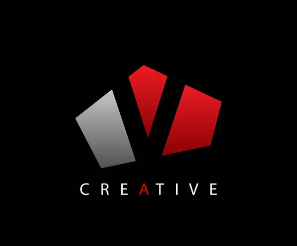 Creative Abstrato Techno Letra Logotipo —  Vetores de Stock