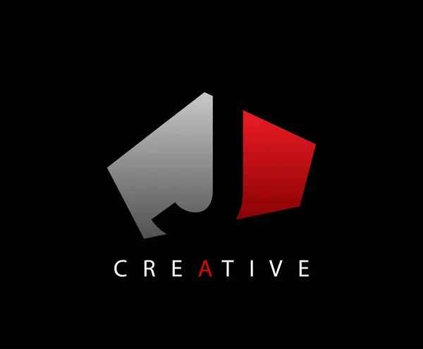 Creative Abstract Techno Λογότυπο Γραμμάτων — Διανυσματικό Αρχείο