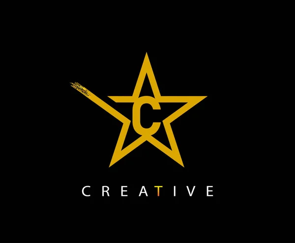 Icono Del Logotipo Letra Estrella Creativa — Vector de stock