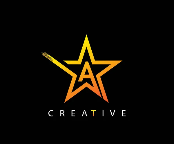 Ikona Loga Creative Star Letter — Stockový vektor