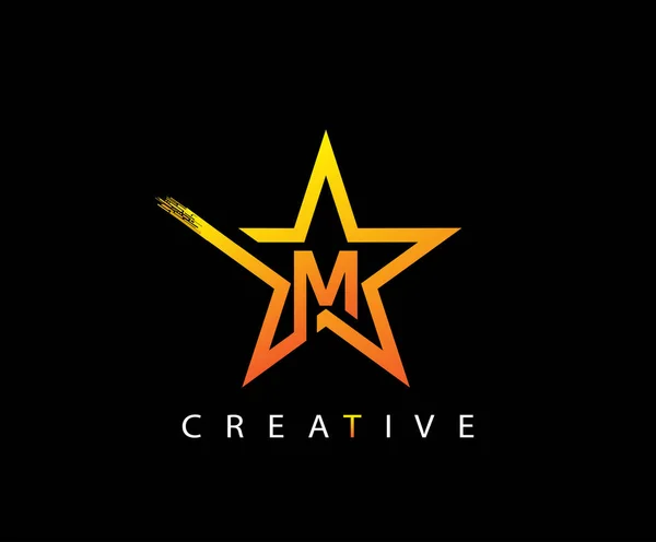 Estrella Creativa Letra Icono Del Logotipo — Vector de stock