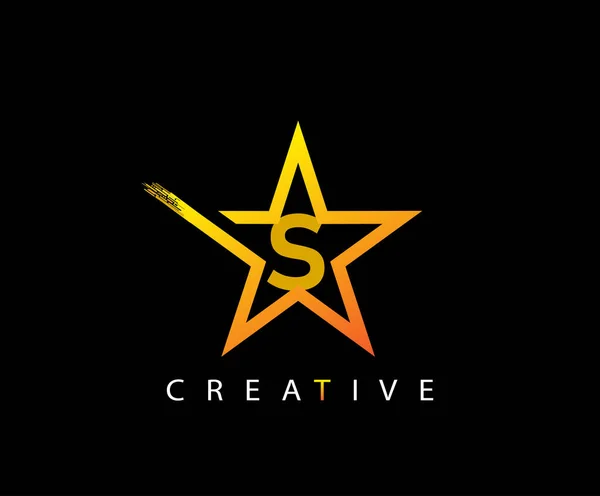 Ikona Logem Creative Star Letter — Stockový vektor