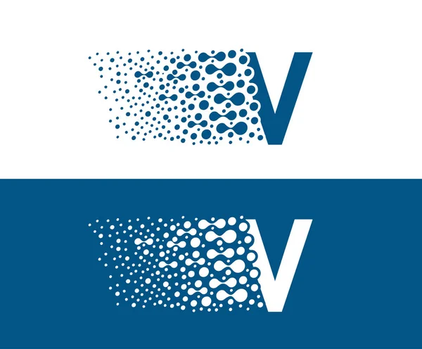 Techno Dotted Letter Logo — Stockvektor