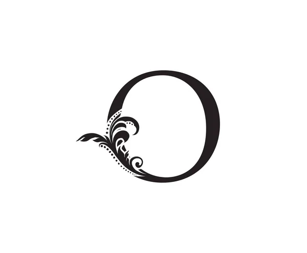 Luxury Initial Letter Logo Icon Vector Design Concept Floral Leaf — Διανυσματικό Αρχείο
