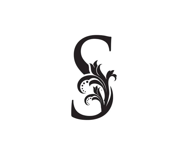 Letter Monogram Luxe Logo Icoon Vintage Design Concept Werveling Met — Stockvector