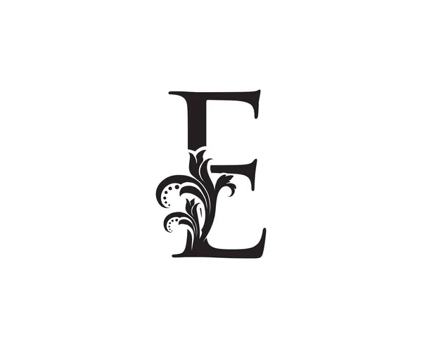 Lettre Icône Logo Luxe Monogramme Concept Design Vintage Tourbillon Avec — Image vectorielle
