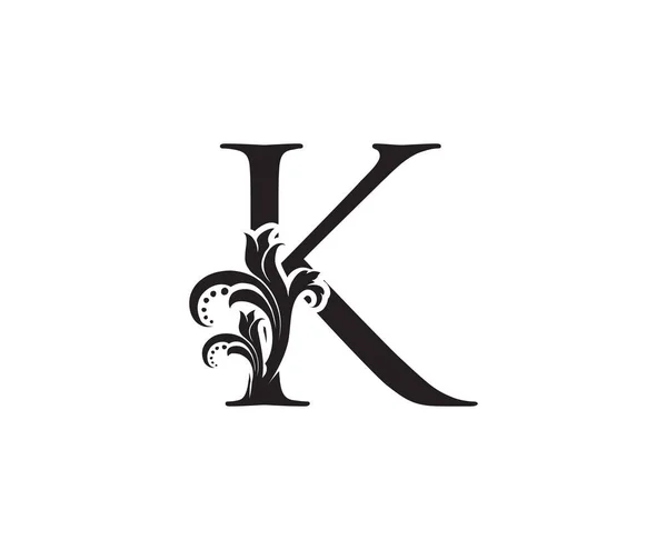 Letter Monogram Luxury Logo Icon Vintage Design Concept Swirl Letter — Stock Vector