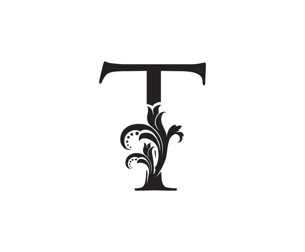 Лист Монограма Розкішний Логотип Значок Вінтажна Концепція Дизайну Вихор Літерою — стоковий вектор