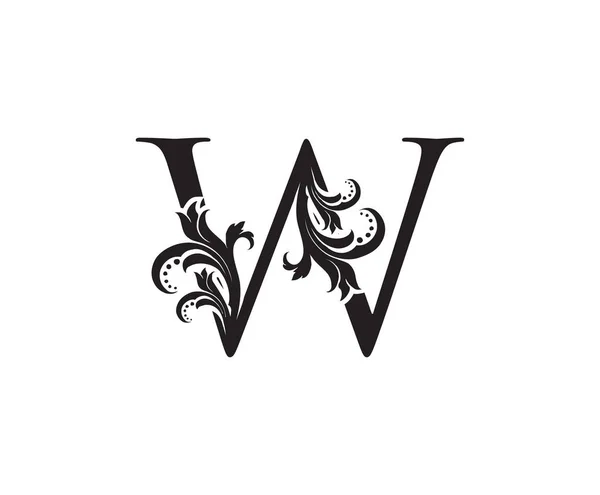Carta Monograma Logotipo Luxo Ícone Vintage Design Conceito Redemoinho Com — Vetor de Stock
