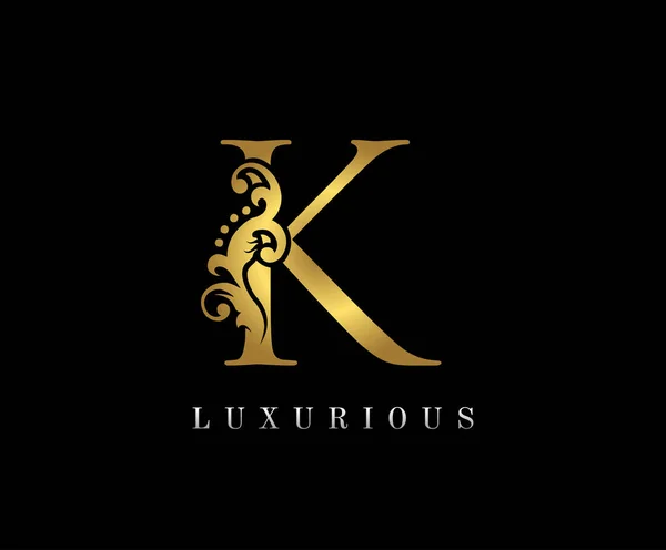 Golden Luxury Logo Icon Vintage Gold Letter Logo Design — Stock Vector