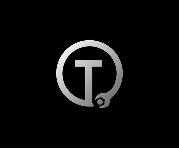 Circle Letter Logo Perfekt Für Technologie Und Automobil Konzept — Stockvektor