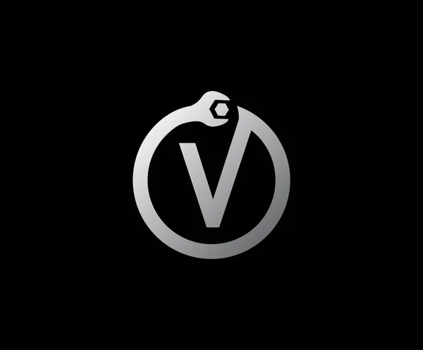 Logotipo Letra Círculo Perfeito Para Tecnologia Conceito Automotivo — Vetor de Stock