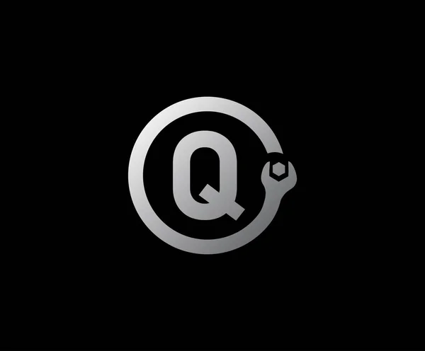 Circle Letter Logo Perfekt Teknologi Automatisk Begrep – stockvektor